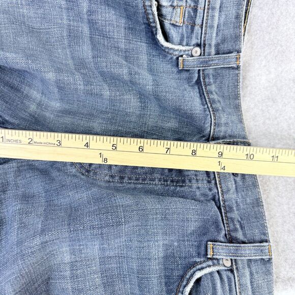7 For All Mankind Jeans Mens 38(Fit 40x34) Standard Button Fly Straight Med Wash - Picture 9 of 13